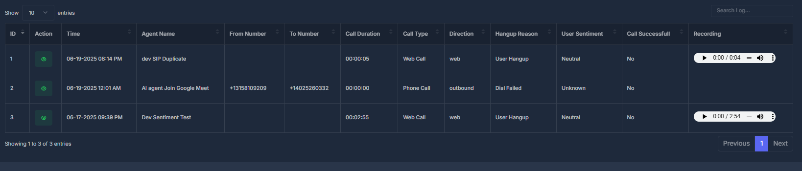Call History