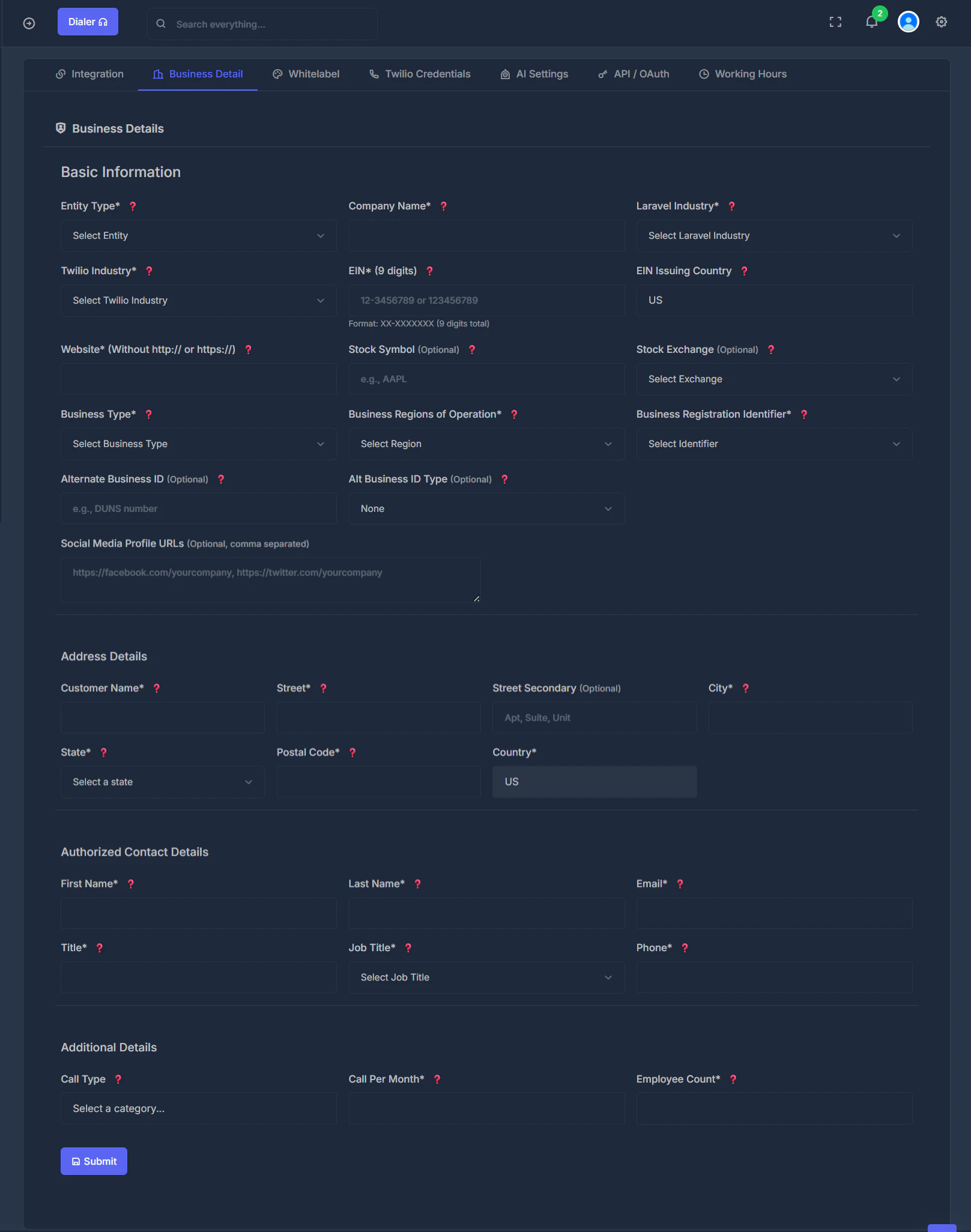 Business Detail - Basic Information