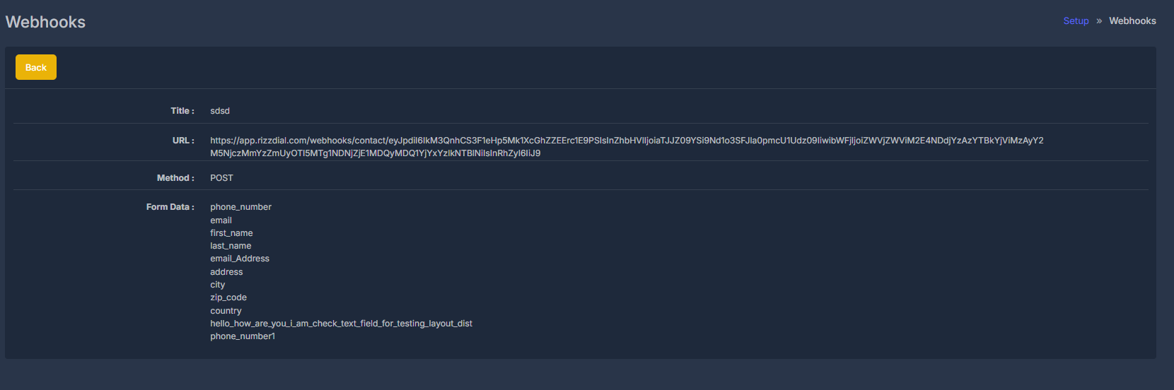 Webhook Management