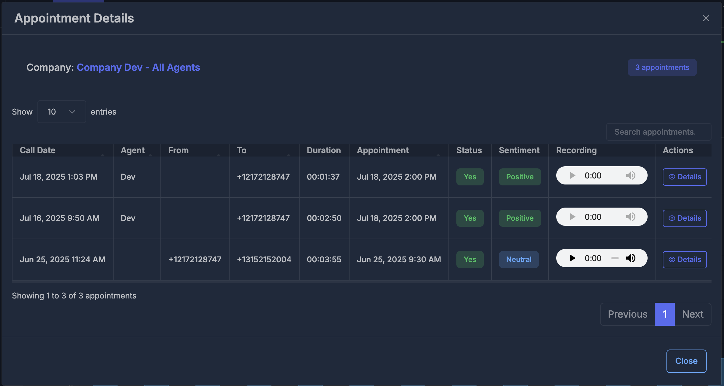 AI Dashboard Interface