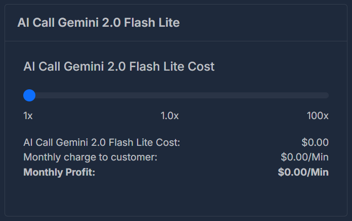 AI Call Gemini 2.0 Flash Cost