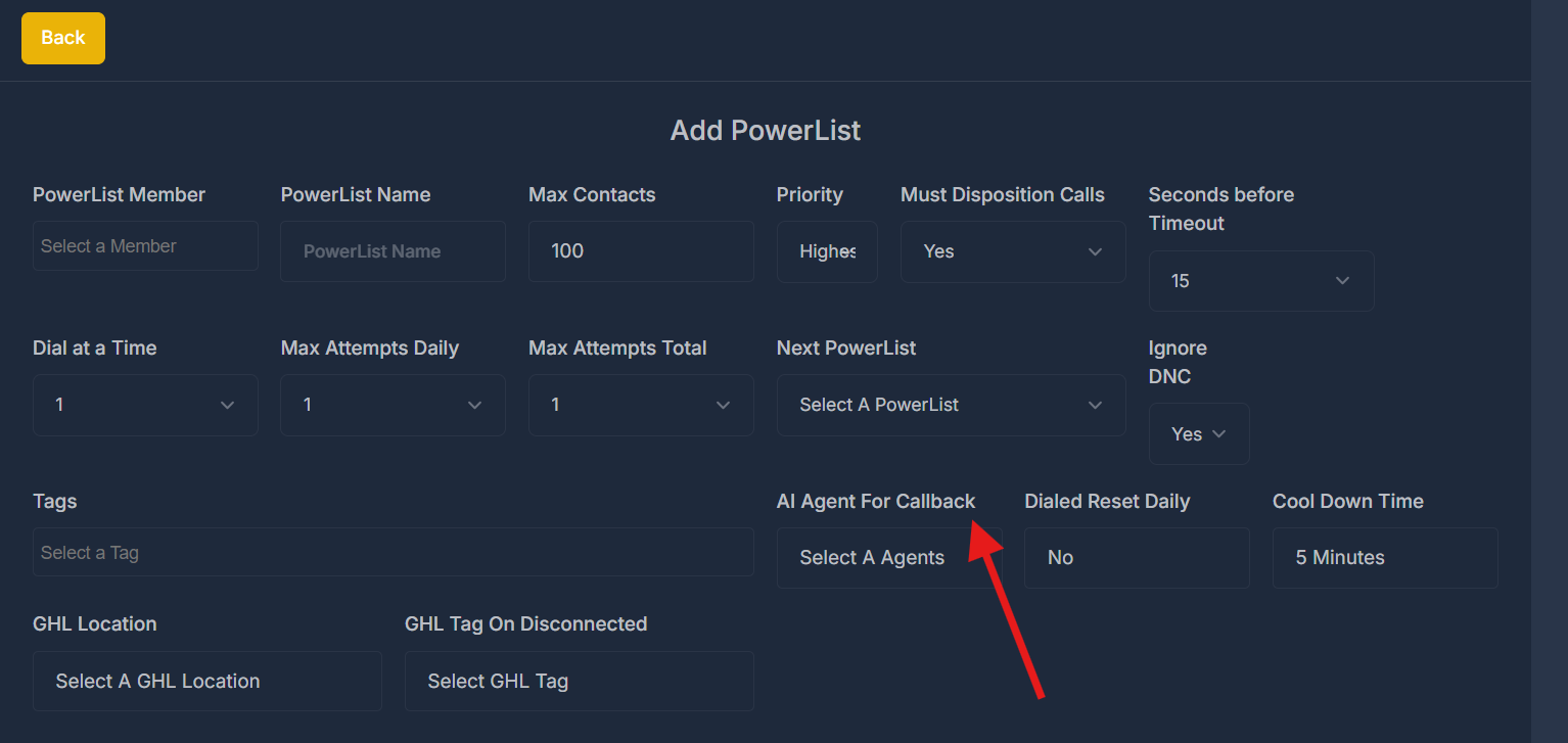 AI Agent Assign to PowerList