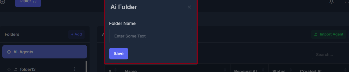 Add folder window