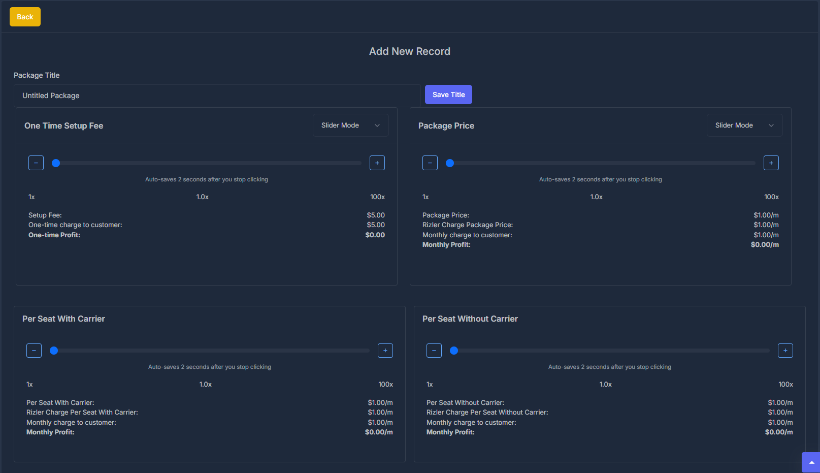 Add New Package Dialog