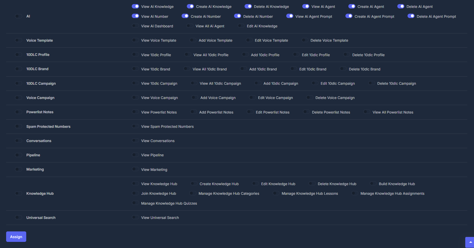 Permissions Management Interface
