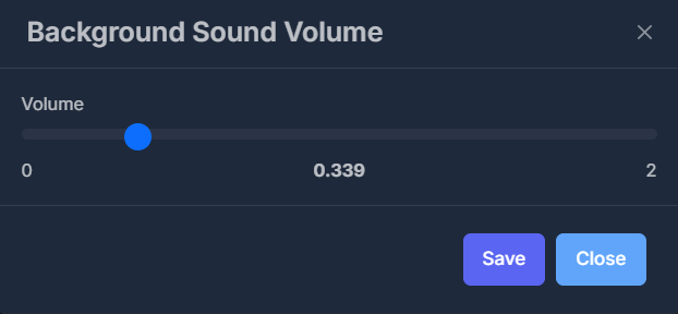 Background Sound Volume Control