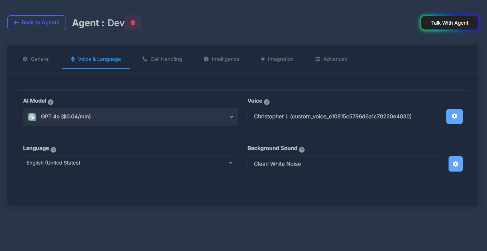 Voice and Language Configuration Overview