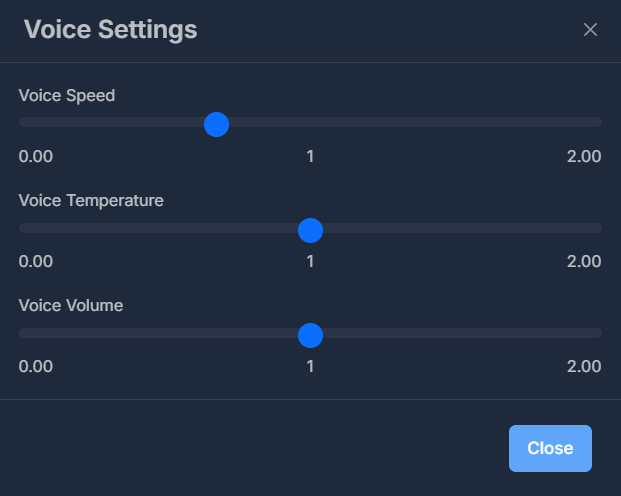 Voice Settings Panel