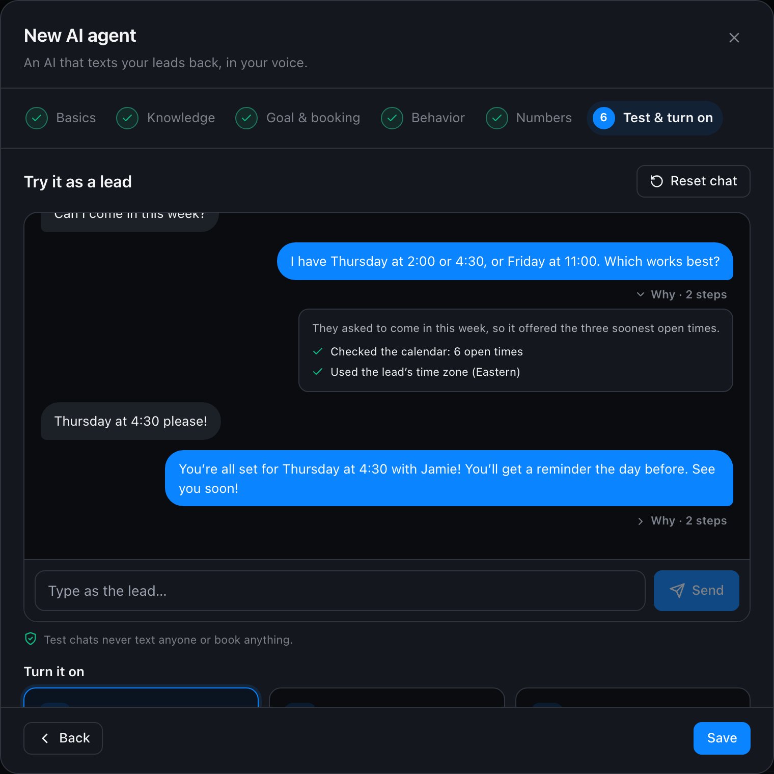 Test chat