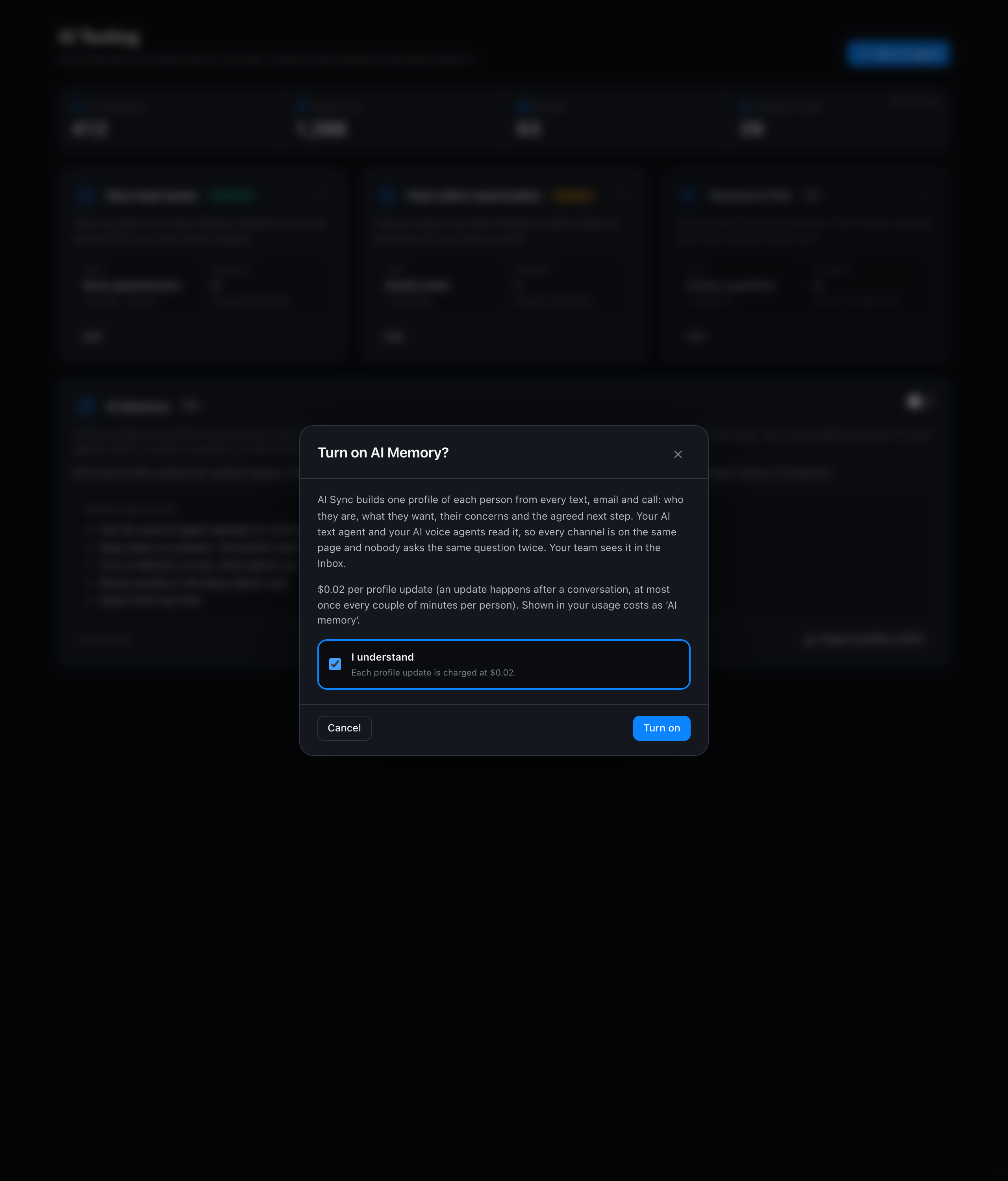 Turn on AI Memory