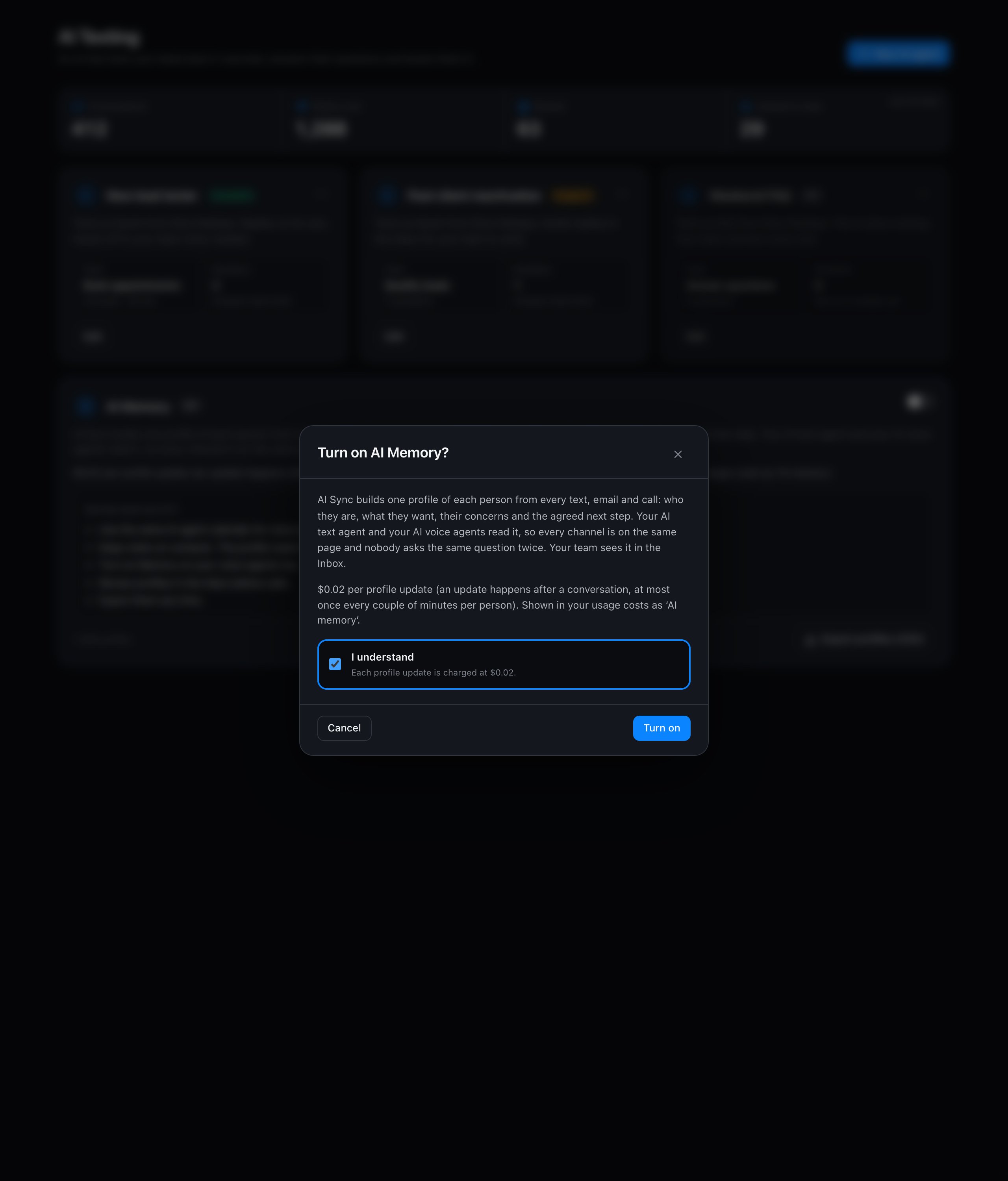 Turn on AI Memory