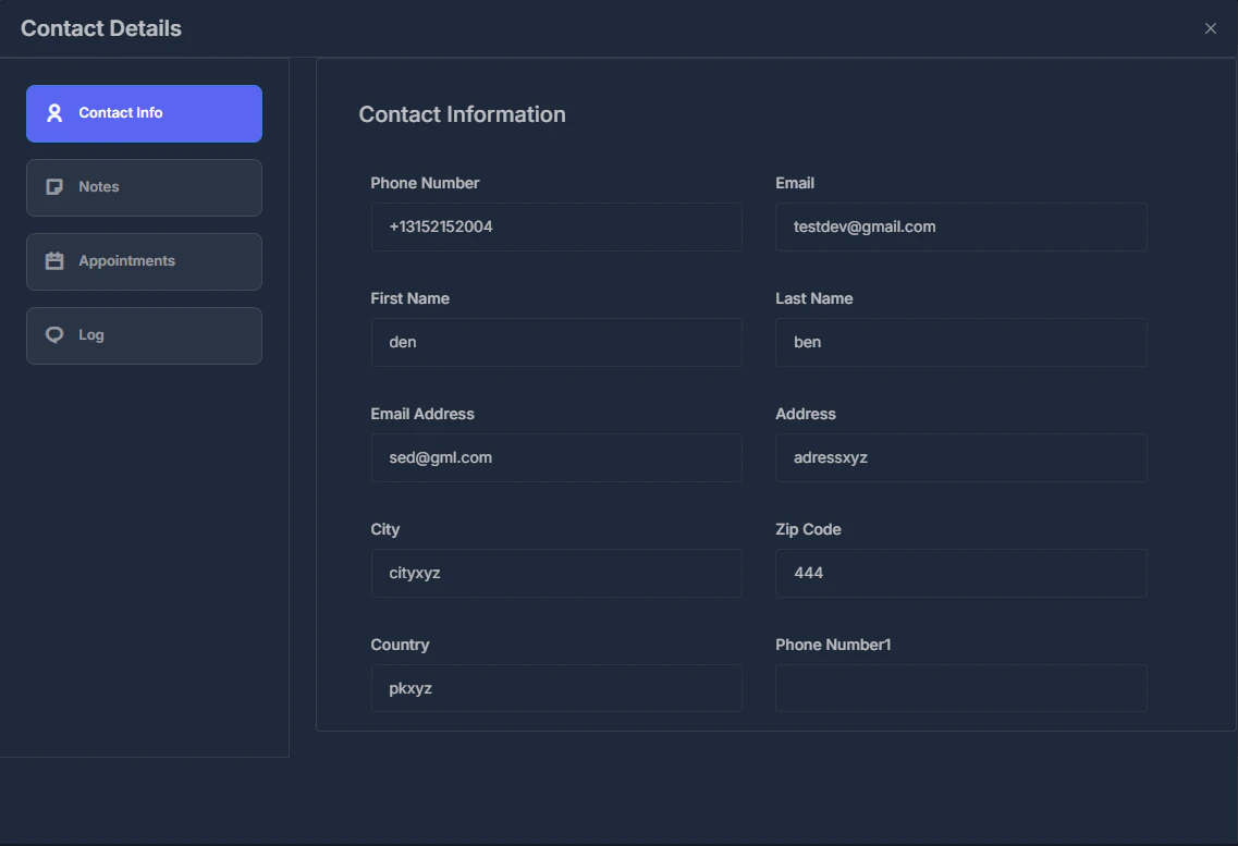 Pipeline - Contact Details