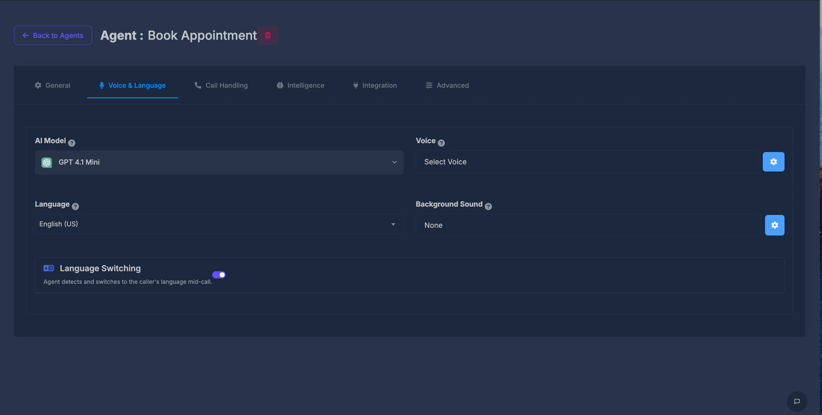 Voice and Language Configuration Overview
