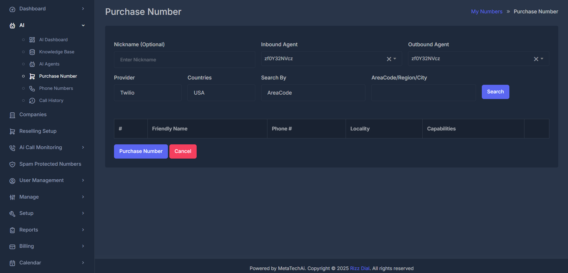 Purchase Number Interface