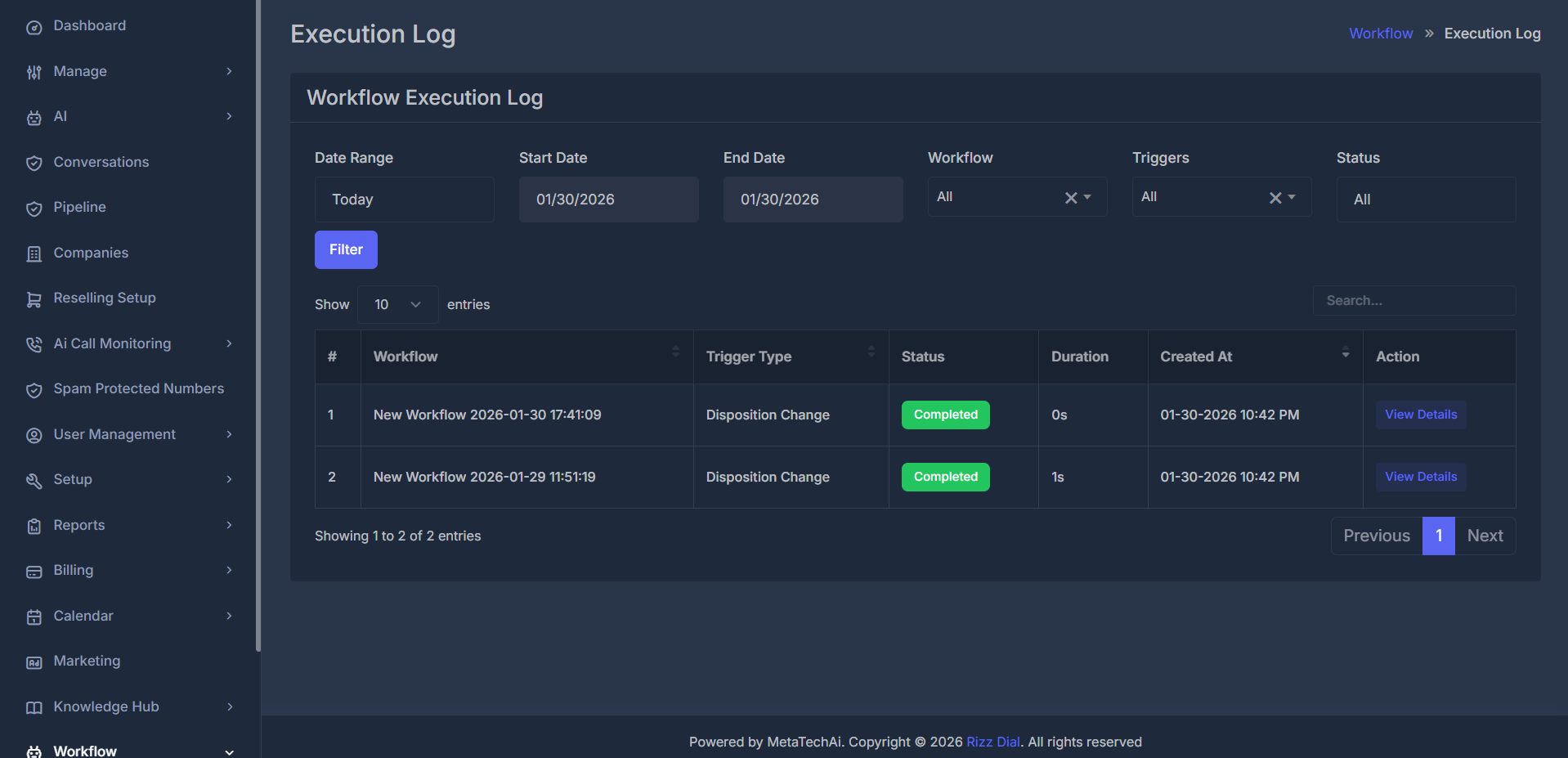 Execution Logs - Docs AI Sync