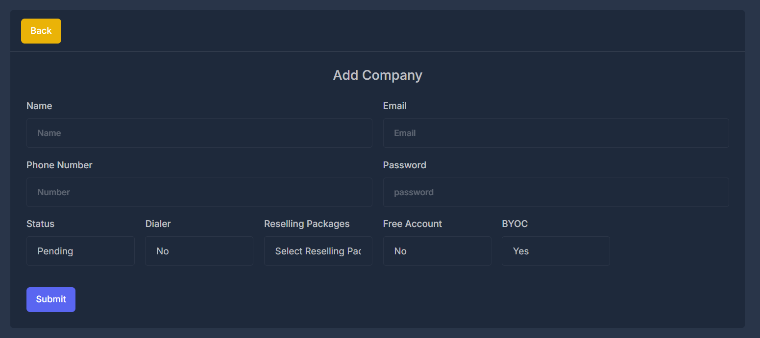 Add Company Form