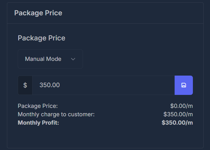 Package Price Manual