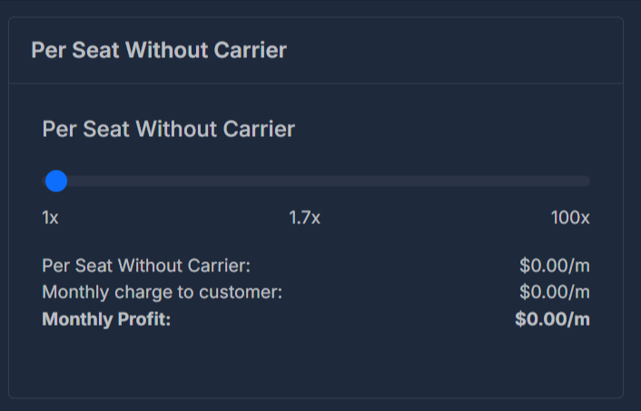 Per Seat Without Carrier