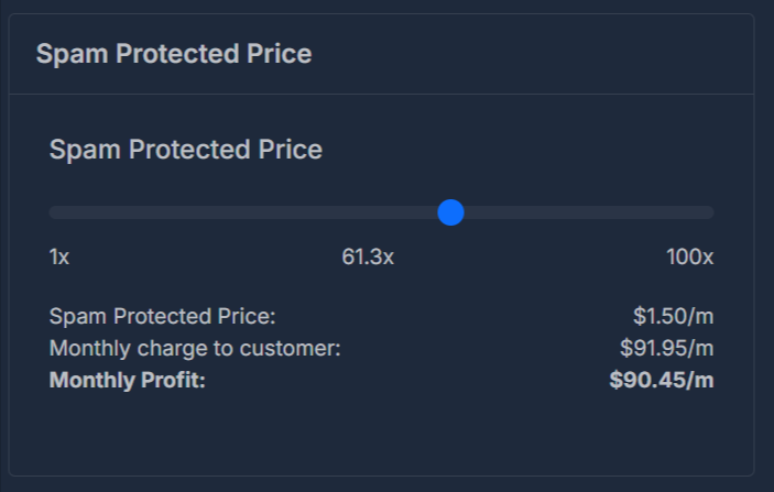 Spam Protected Price
