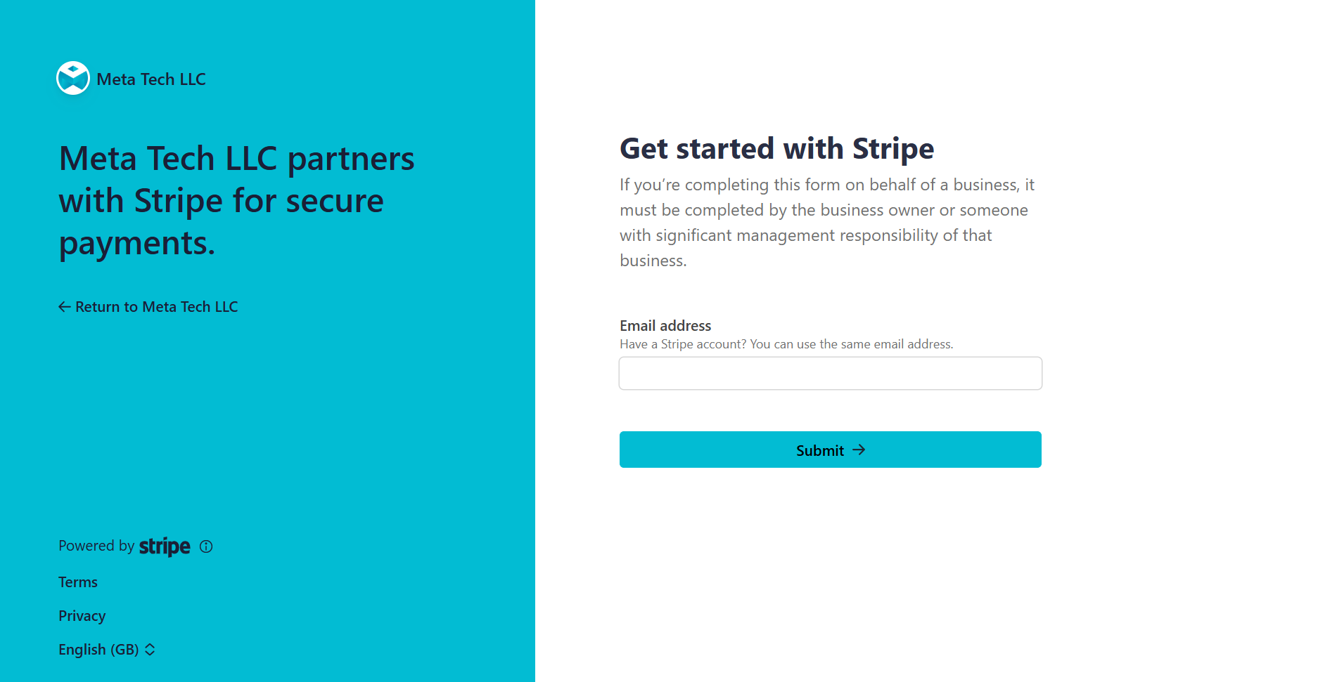 Stripe Hosted Onboarding