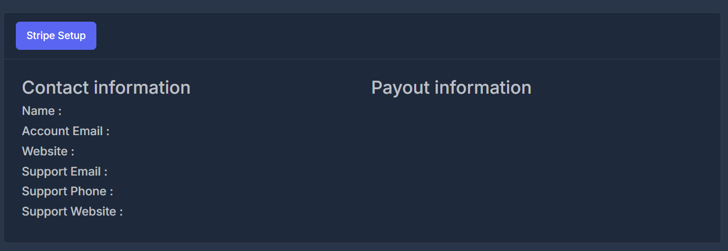 Stripe Setup Form