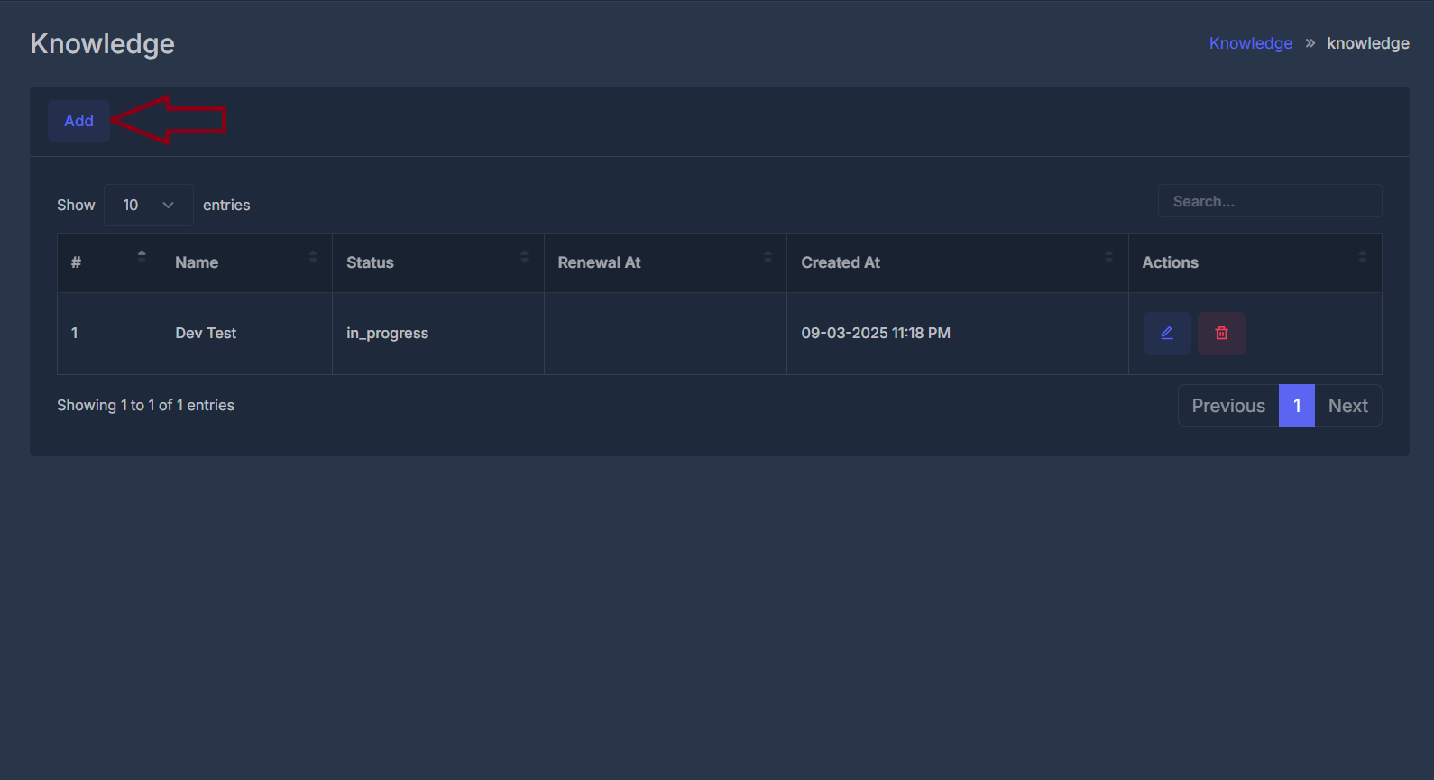 Knowledge Base Creation Interface