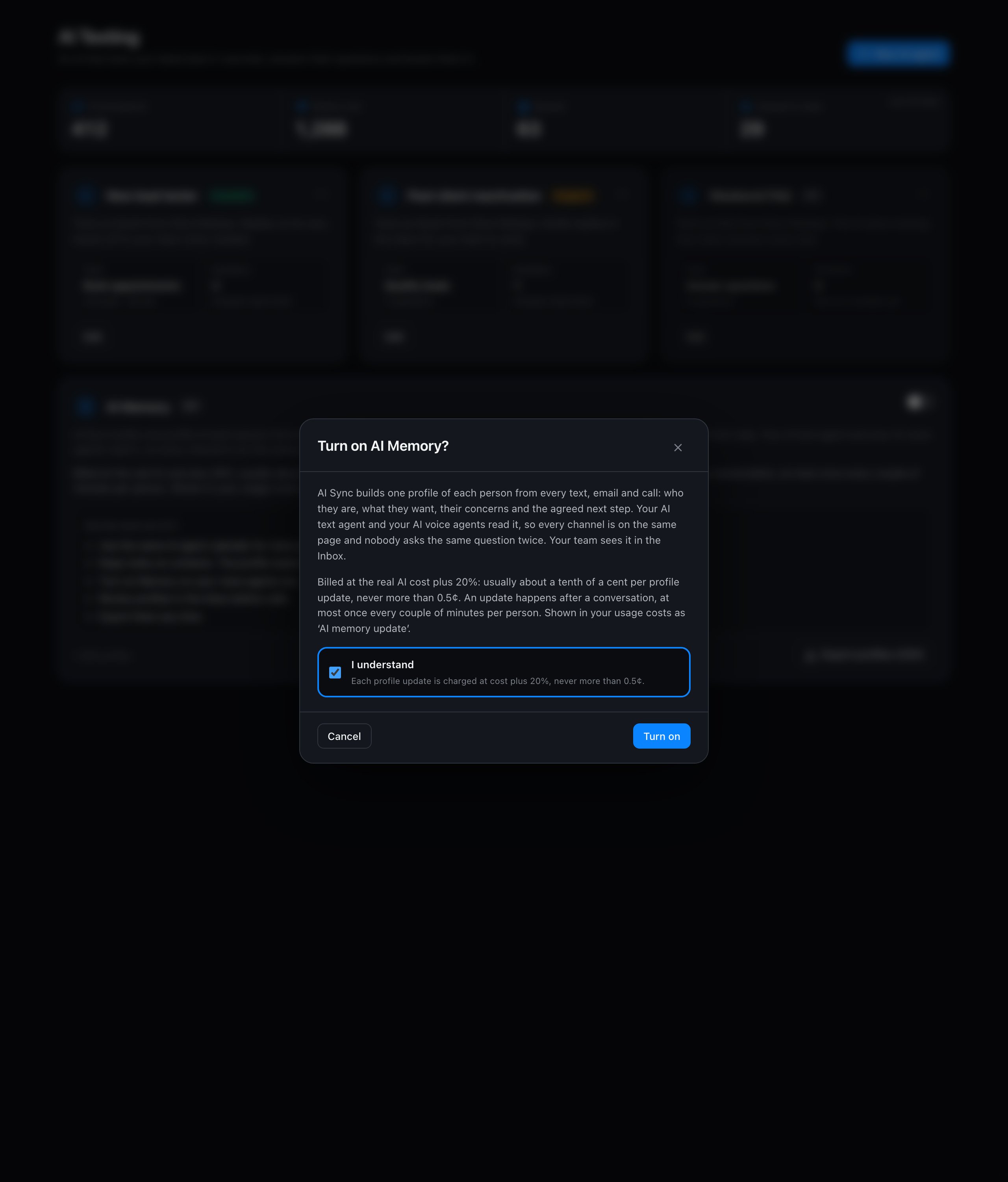 Turn on AI Memory
