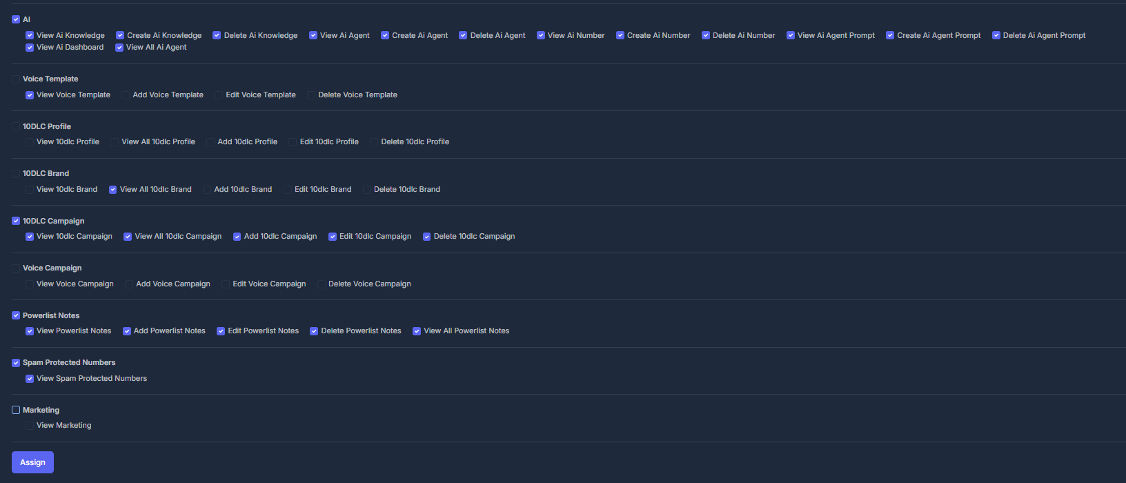 Permissions Management Interface