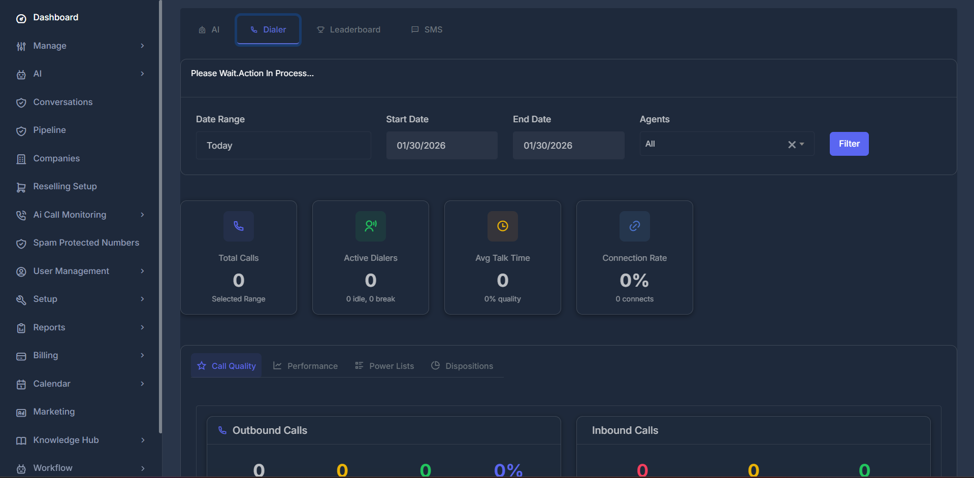 Dialer Analytics Dashboard