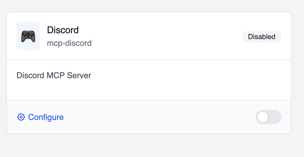 Server card with toggle switch