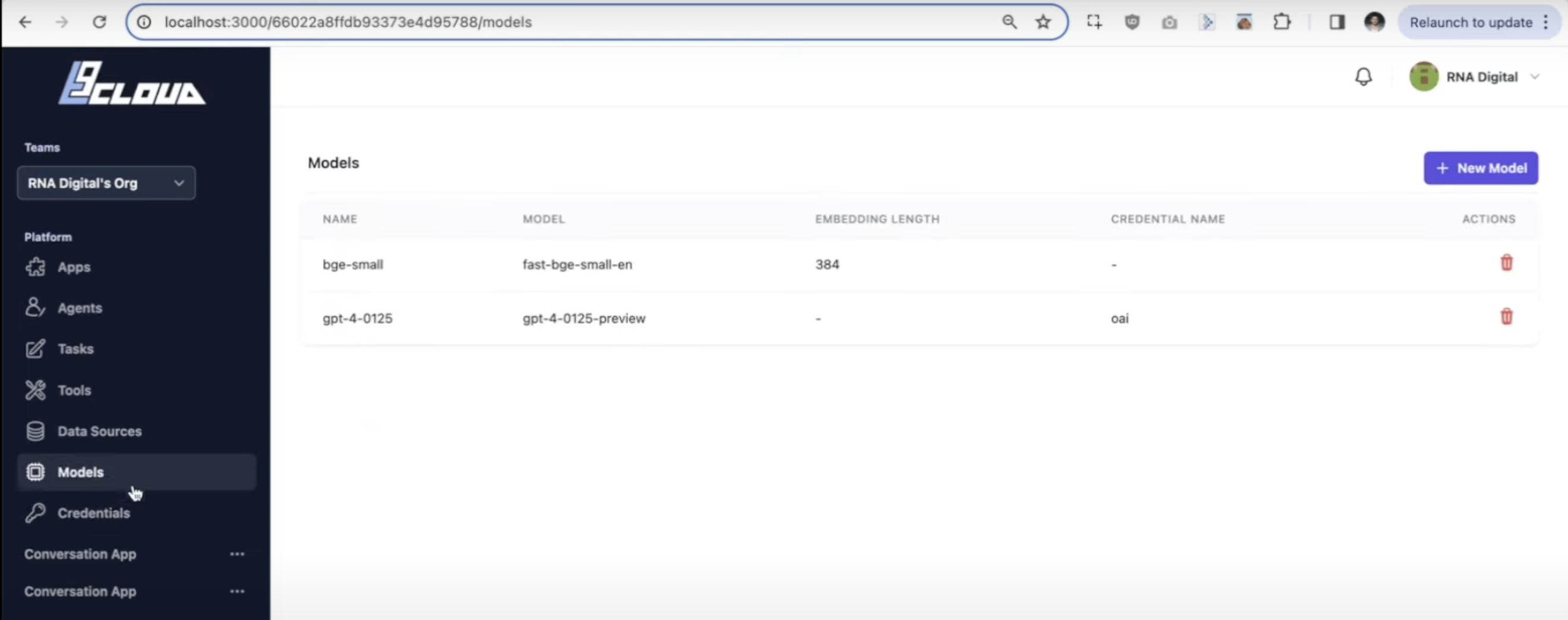 How to Setup Models in Agent Cloud