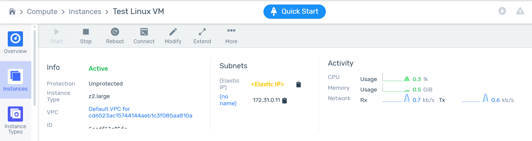 VM Details VM Details