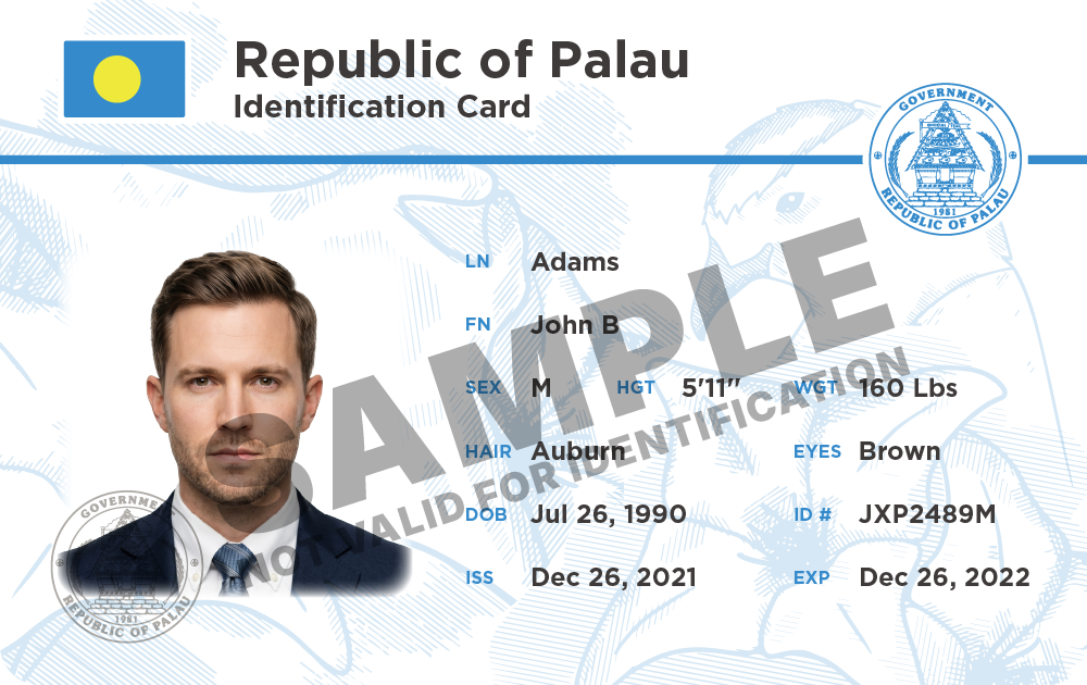 Rev. 2023-B front sample, showing abbreviated field labels and the SAMPLE watermark.