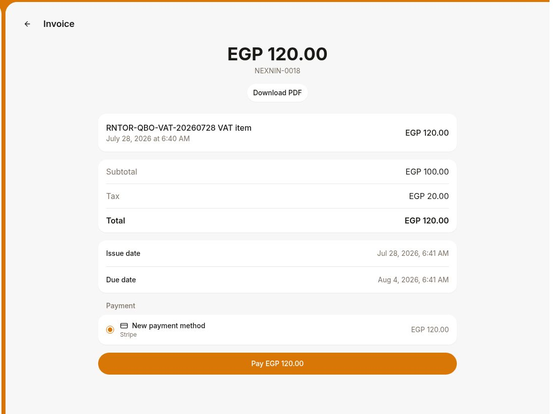 Pay an unpaid invoice from the RNTOR member portal