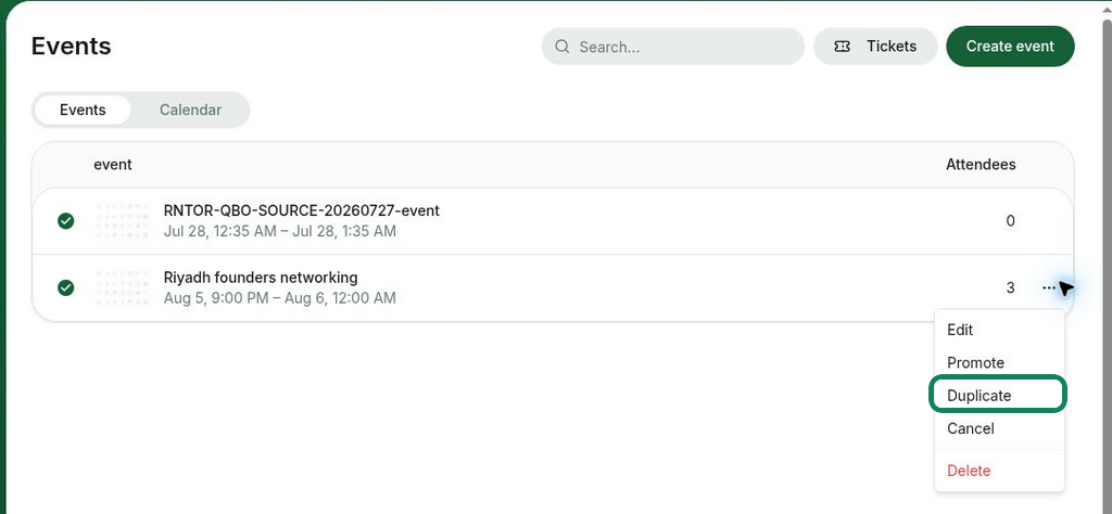Engagement Events Create Recurring Events