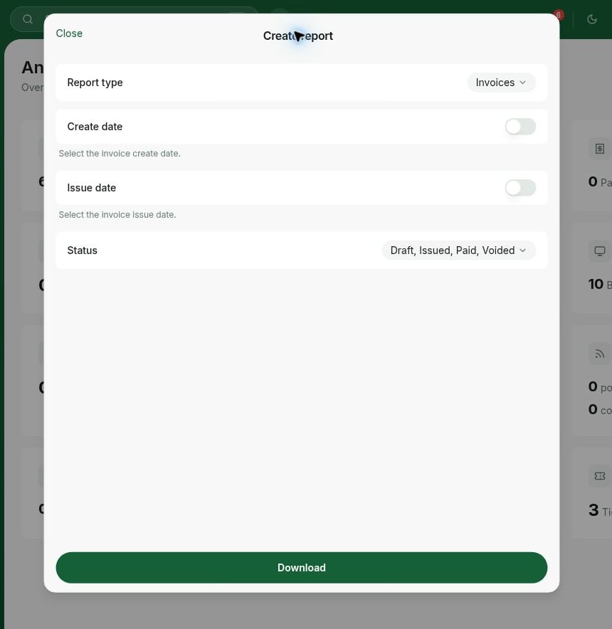 تصدير CSV