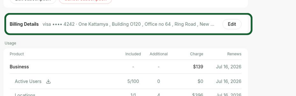 Administration Billing Make Changes To RNTOR Subscription Update Your Payment Or Billing Information