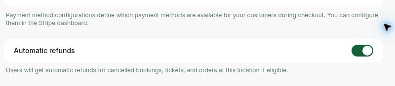 Automatic refunds setting in the RNTOR Stripe integration