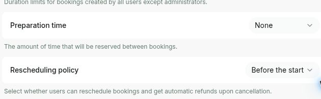 Resource rescheduling policy in RNTOR
