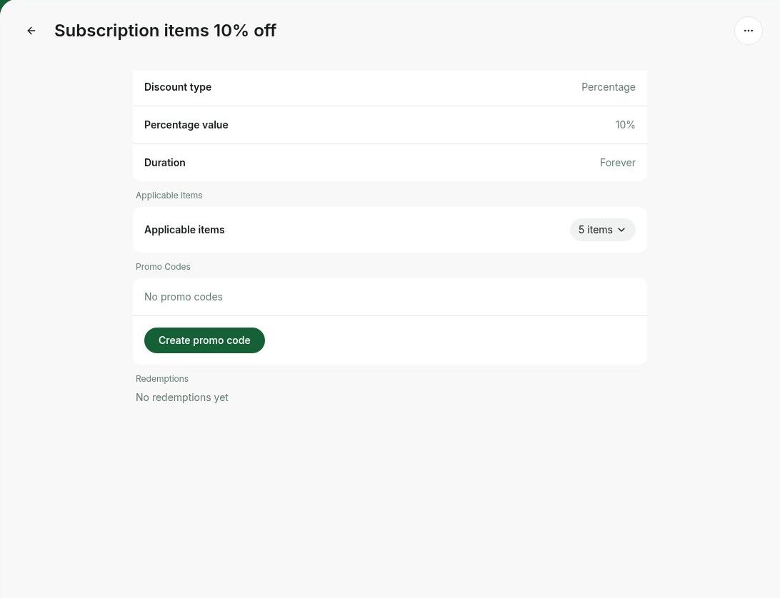 Open a coupon and create a promo code in RNTOR