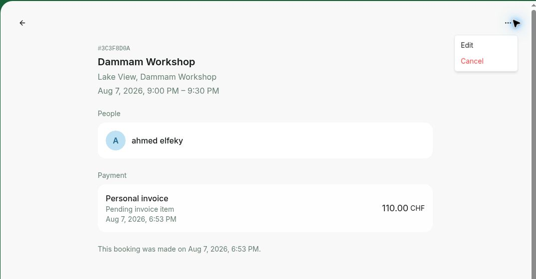 Resource Management Bookings Edit A Booking 1