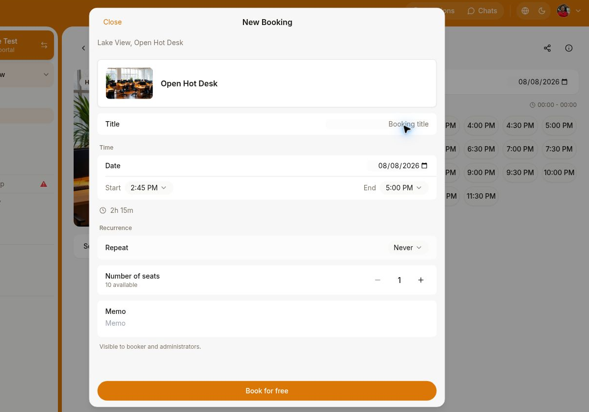 Resource Management Bookings Enable Hourly Desk Bookings 4