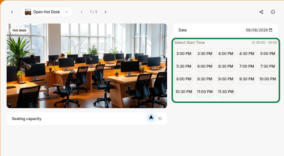 Resource Management Bookings Enable Hourly Desk Bookings 7