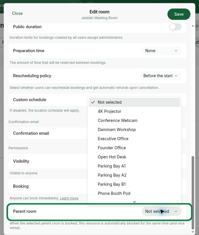 Resource Management Bookings Link Overlapping Resources 1