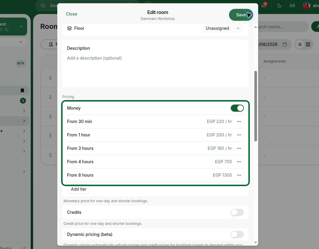 Resource Management Set Up Pricing For Resources 2