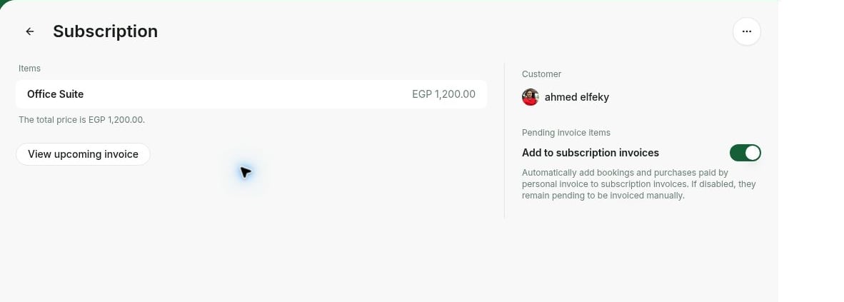 Add personal invoice purchases to subscription invoices in RNTOR