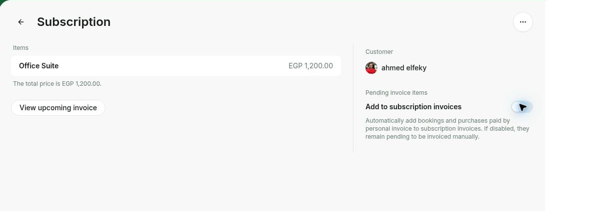Keep personal invoice purchases separate from subscription invoices in RNTOR