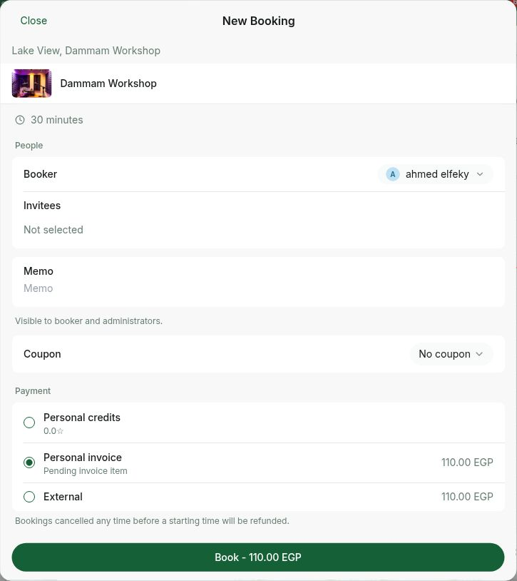 Choose Personal invoice as a payment method in RNTOR