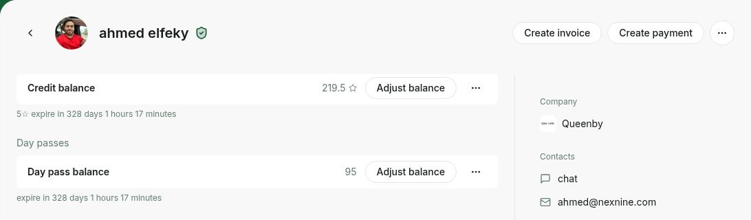 View a customer's credit balance in RNTOR