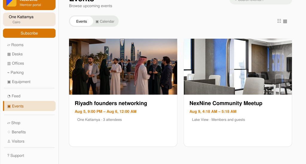 Member Events How Users Join The Event Select Event